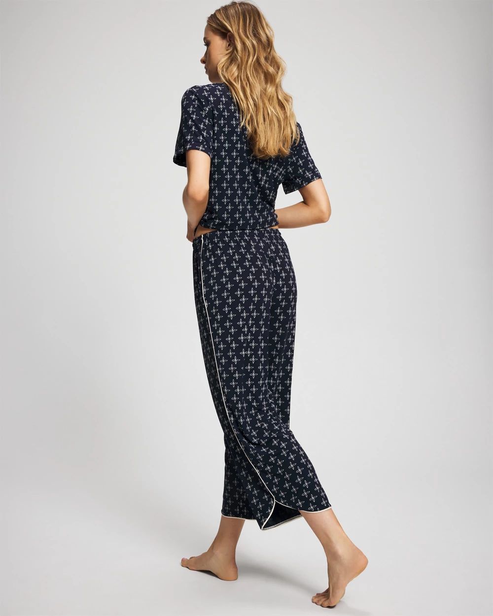 Cool Nights Piped Crop Pajama Pants