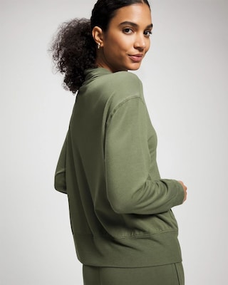 Ultrasoft Fleece Relaxed Funnel Neck Sweatshirt click to view larger image.