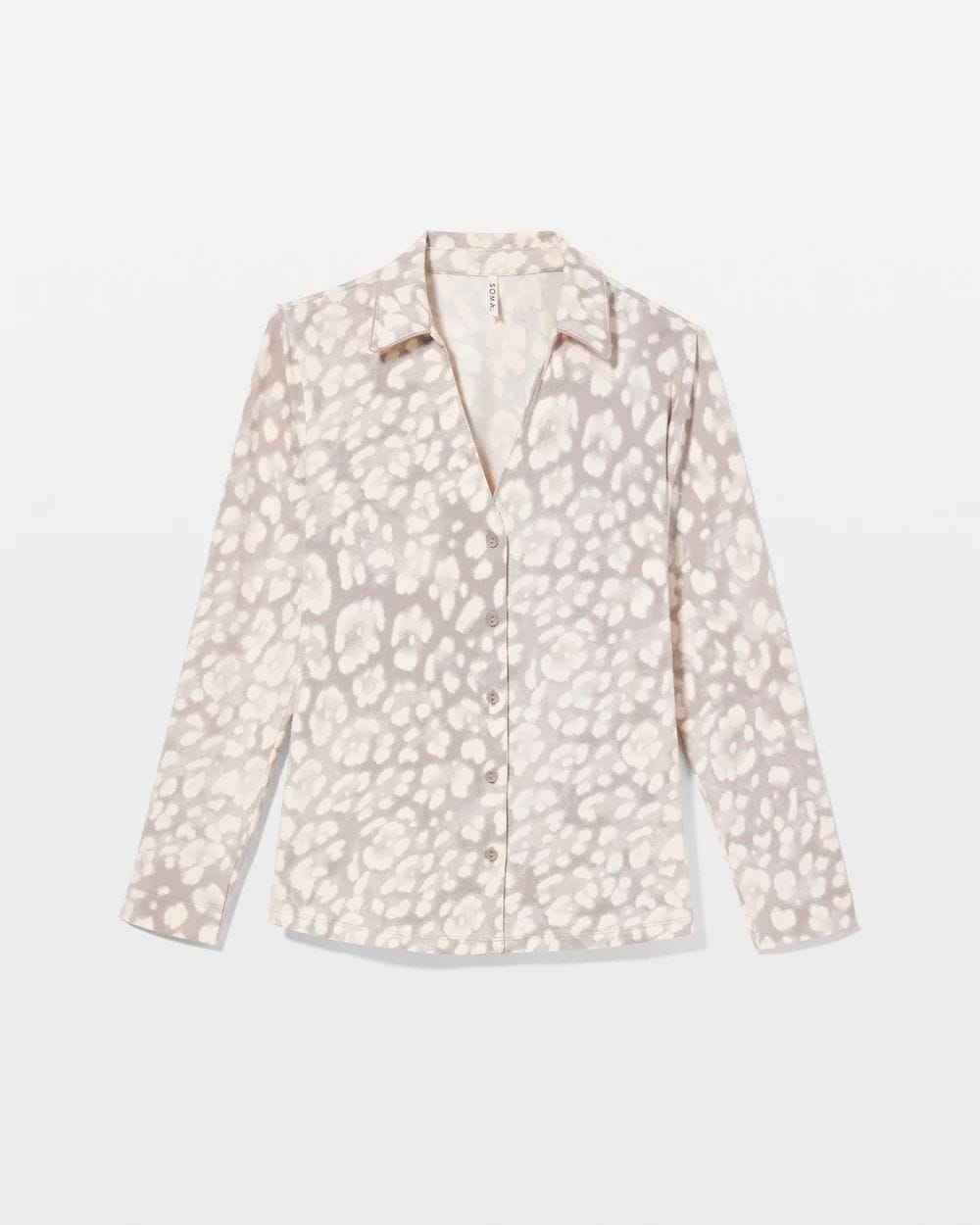 Embraceable Long-Sleeve Notch Collar Pajama Top