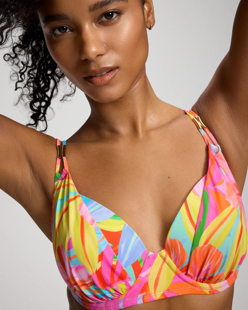 Bellissimo Botanica Draped Underwire Bikini Swim Top click to view larger image.