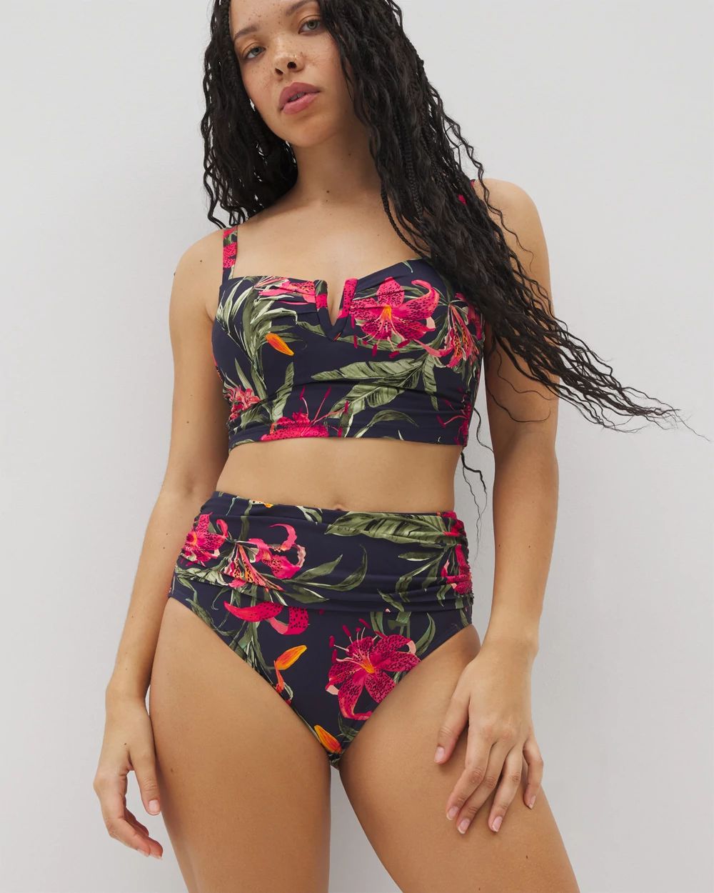 Soma Swim Ruched High-Waist Bikini Bottom