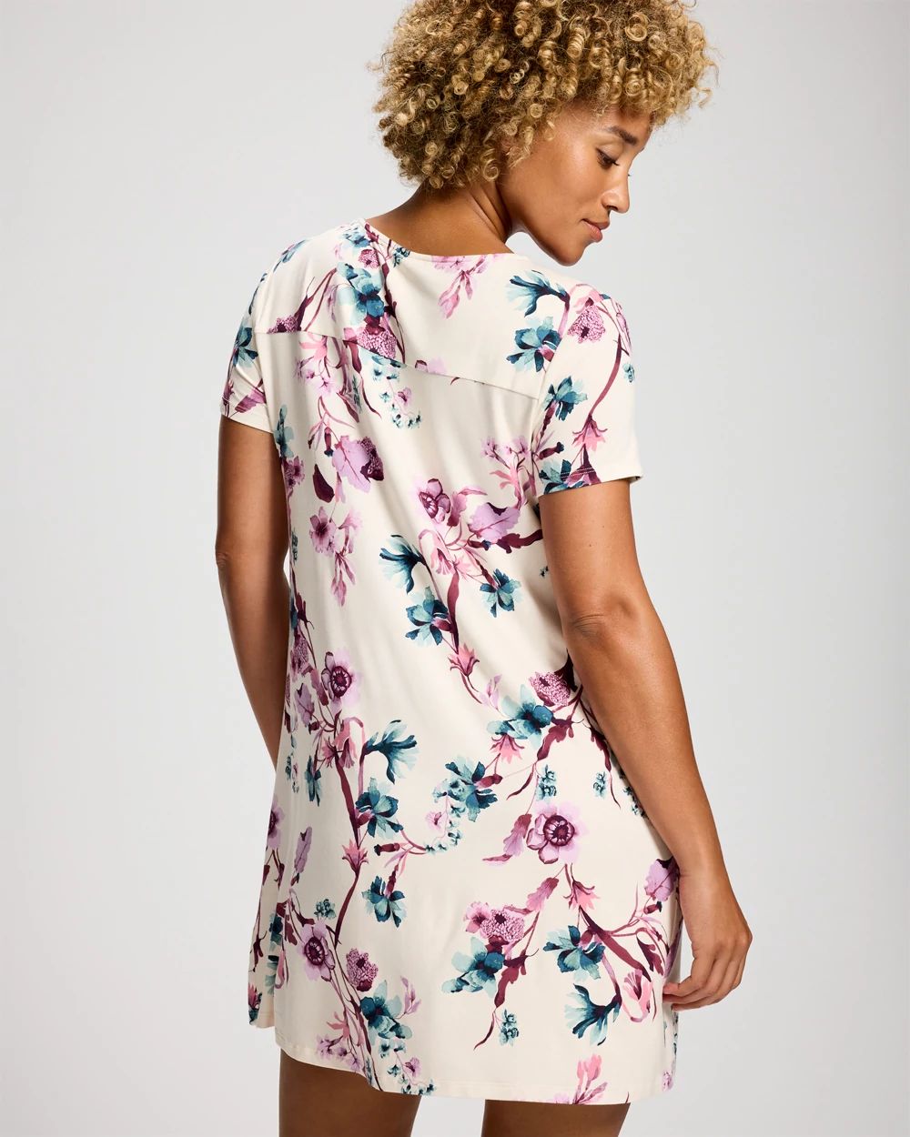 Short Sleeve Scoop Neck Sleepshirt click to view larger image.