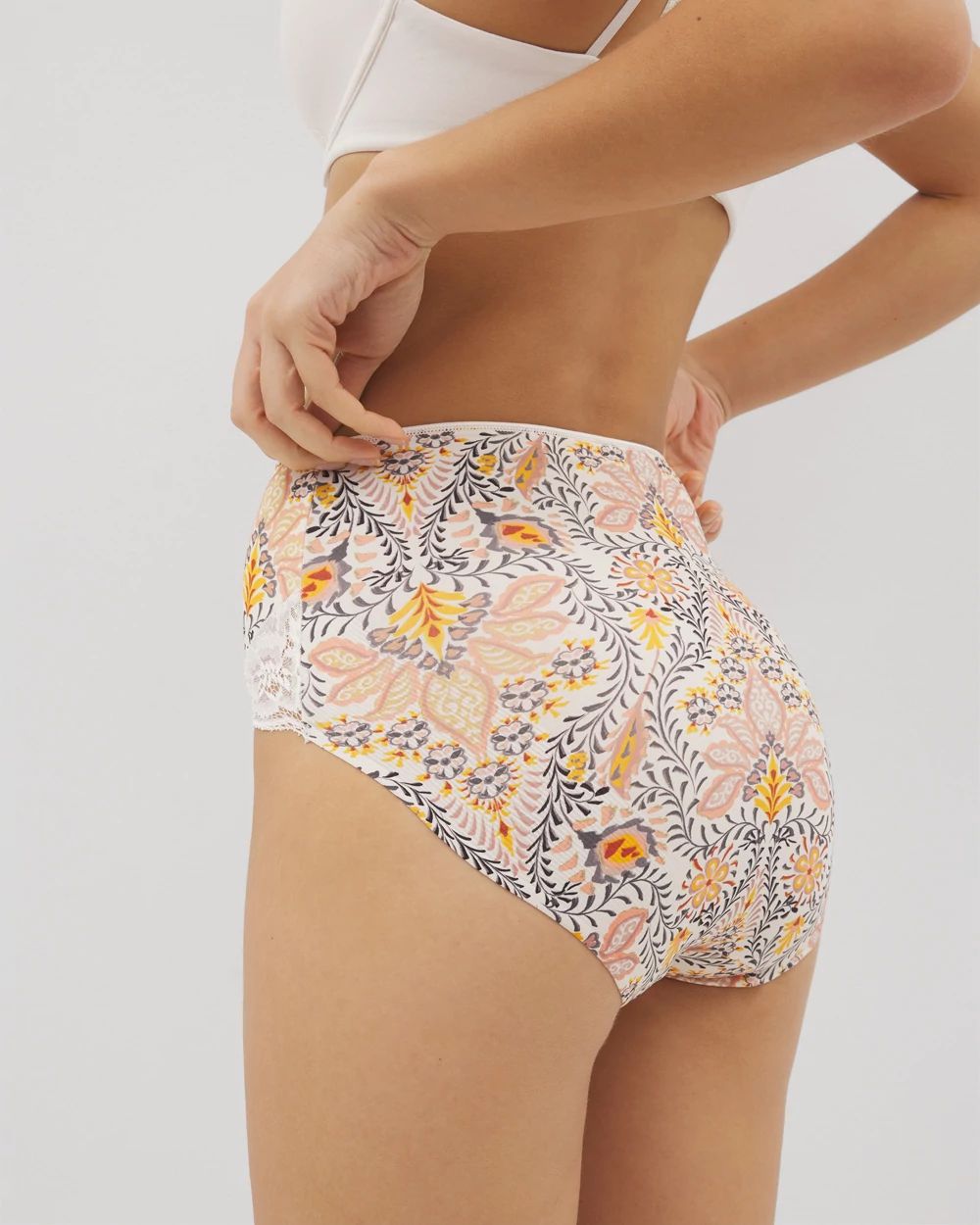 Vanishing Tummy High-Waist Brief Panty with Lace