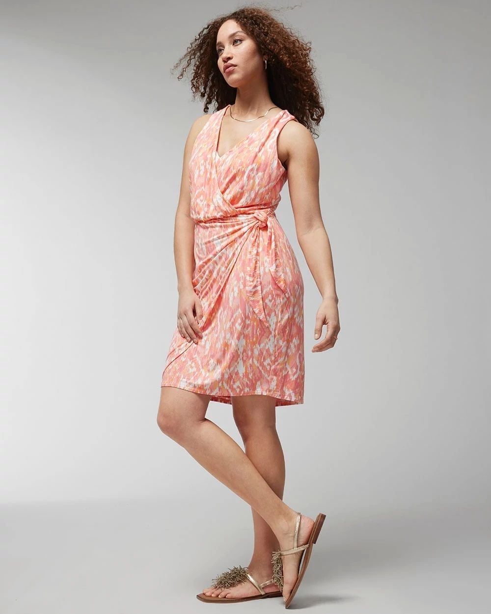 Soft Jersey Surplice Wrap Bra Dress