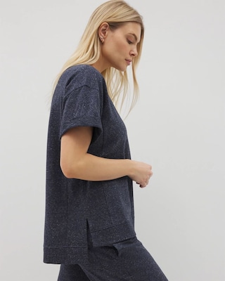 Essential Terry Relaxed Short Sleeve Top click to view larger image.