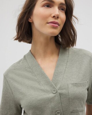 Button-Front Pajama Tee click to view larger image.