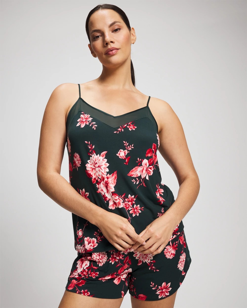 Mesh Trim Pajama Cami