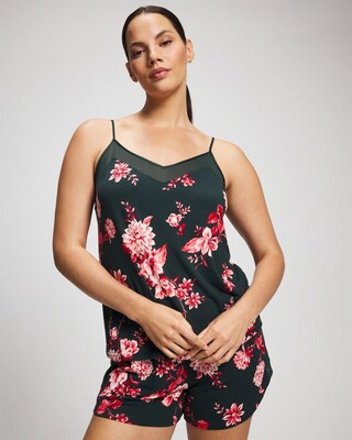 Mesh Trim Pajama Cami click to view larger image.