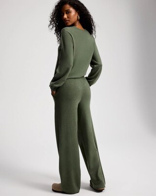 Sweater Knit Straight Leg Pants click to view larger image.
