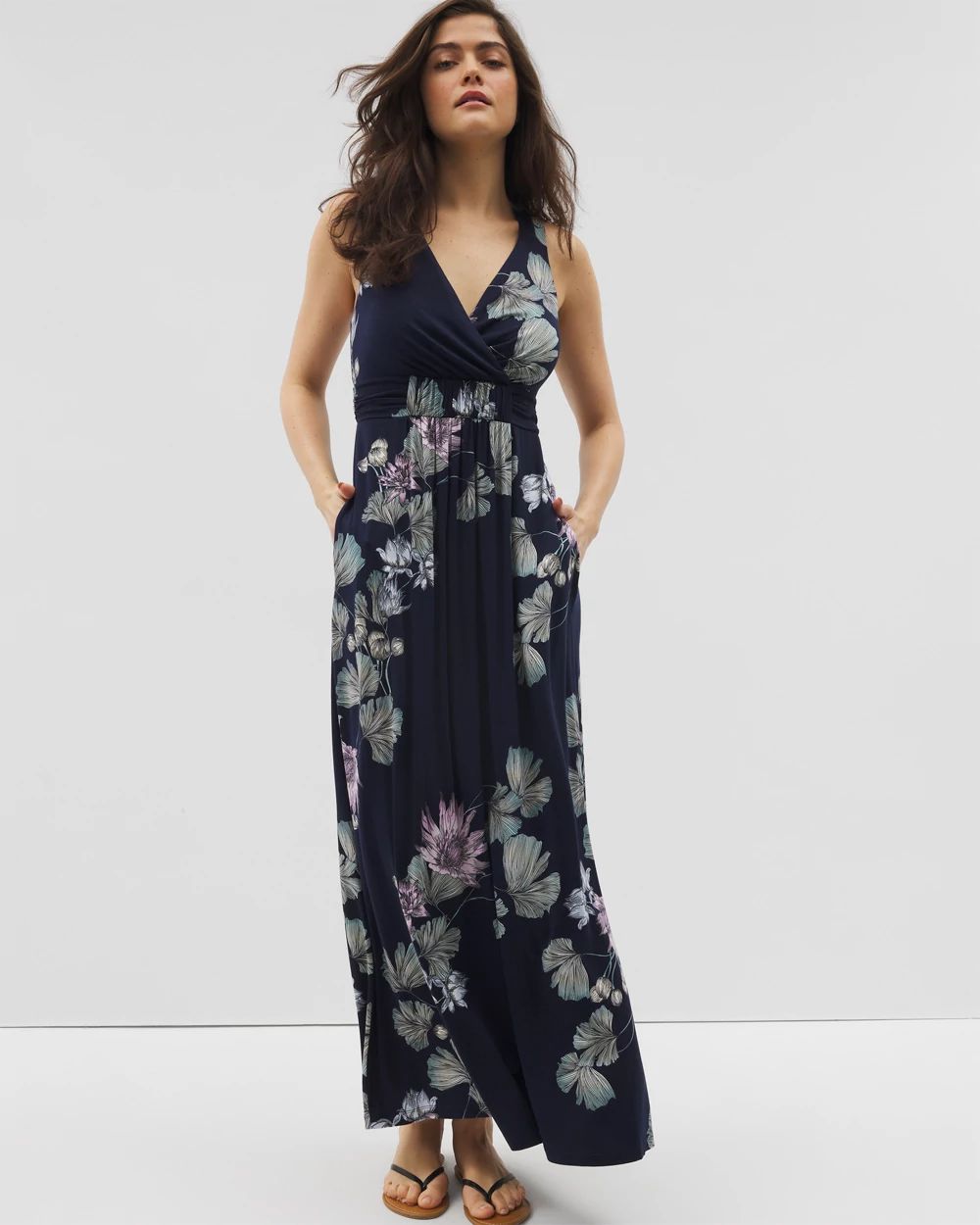 Soft Jersey Isla Cross Back Maxi Bra Dress