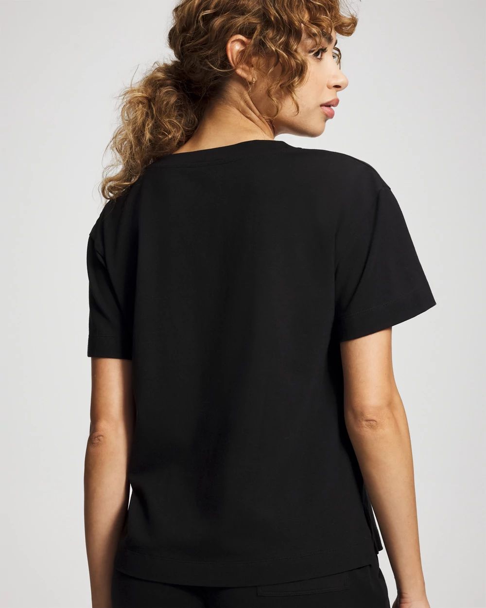 Relaxed V-Neck Short Sleeve Pajama Tee click to view larger image.