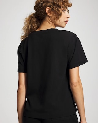 Relaxed V-Neck Short Sleeve Pajama Tee click to view larger image.