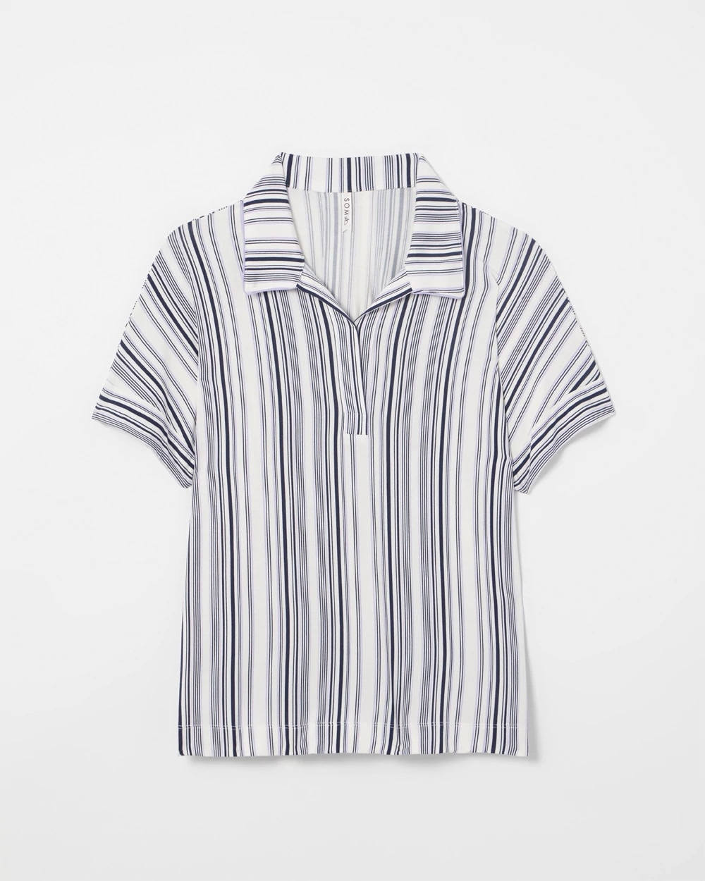 Split-Neck Short-Sleeve Pajama Tee