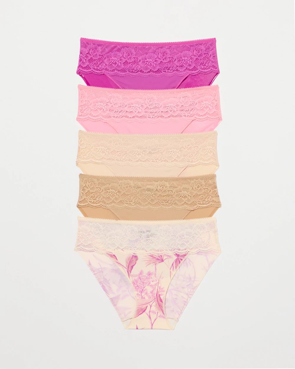 Vanishing Edge Hipster Panty with Lace 5 Pack