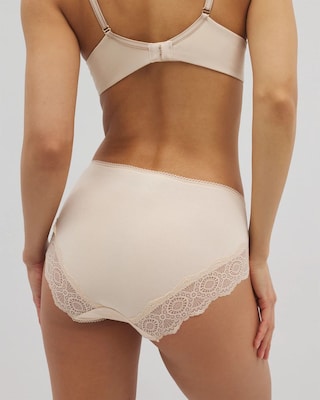 Embraceable High-Leg Panty with Crochet Lace click to view larger image.