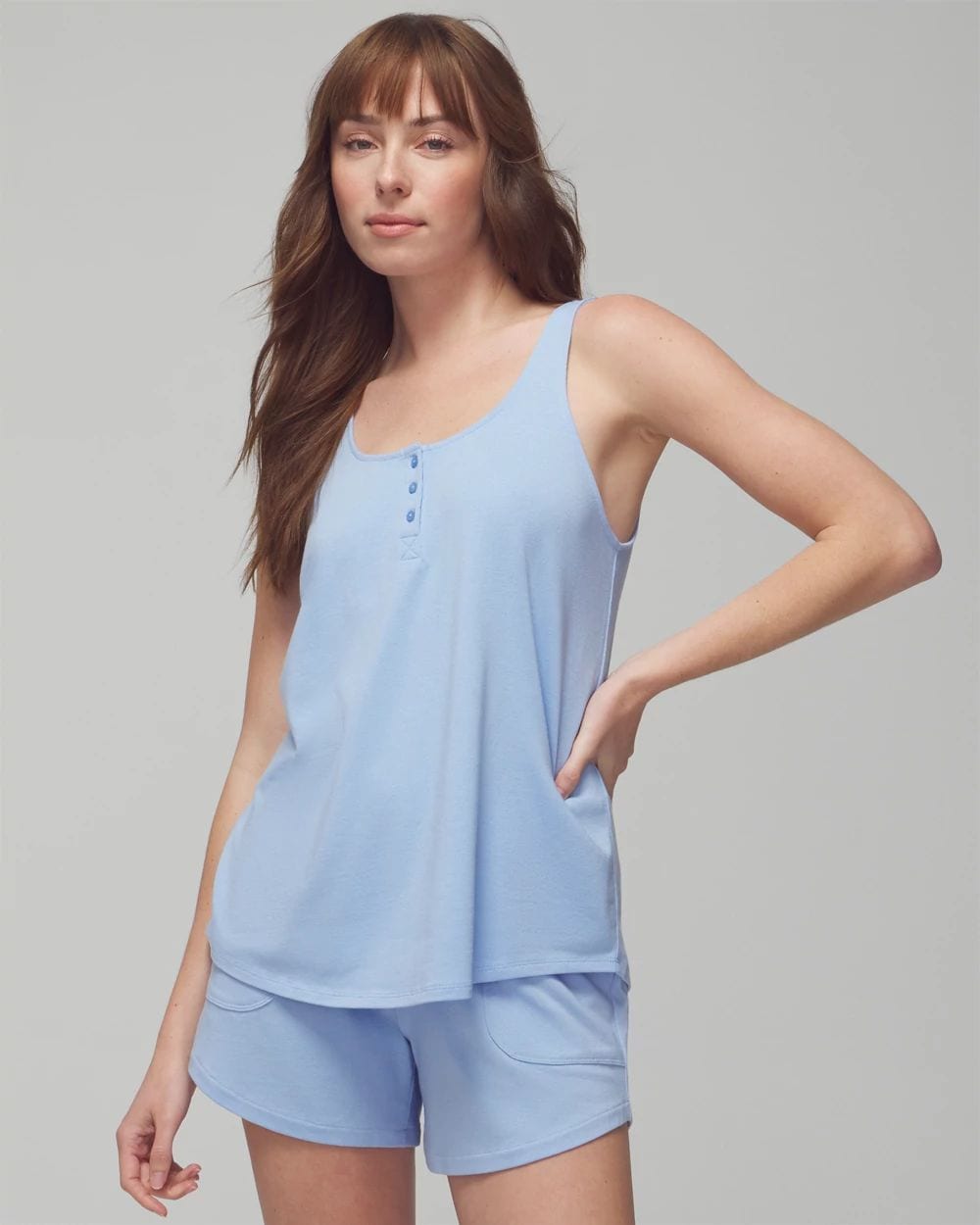 Most Loved Cotton Henley Pajama Tank