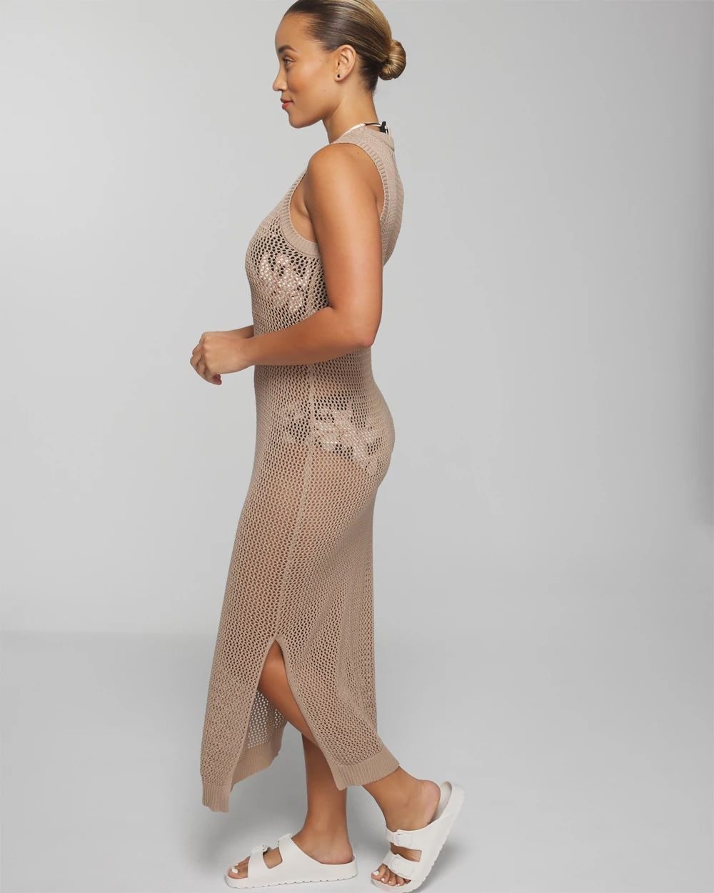 Cotton Crochet-Style Maxi Cover-Up