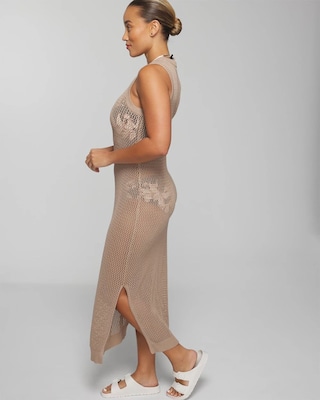 Cotton Crochet-Style Maxi Cover-Up
