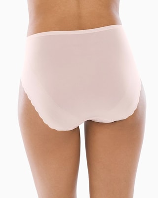 Microfiber Scallop High Leg Brief