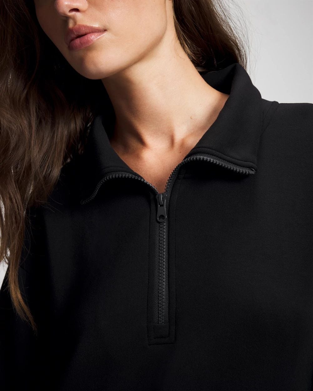 Modern Modal Quarter Zip Sweatshirt Dress