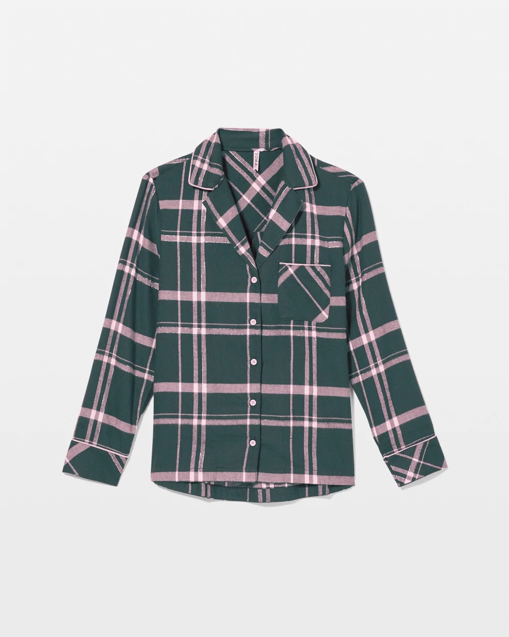 Super Soft Long-Sleeve Notch Collar Pajama Top