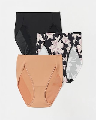 Tummy High-Leg Brief Panty 3 Pack