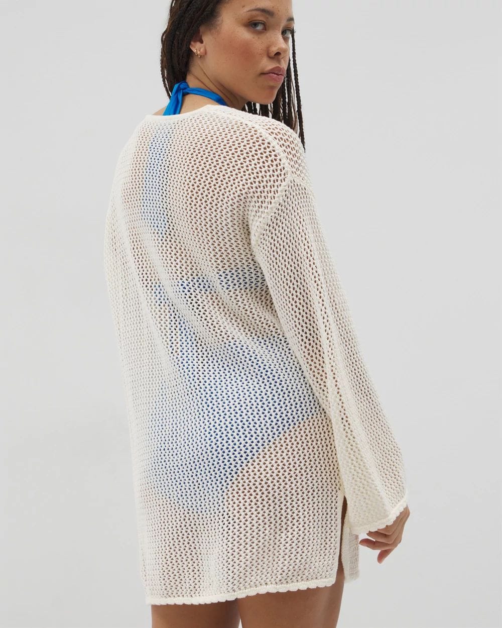 Soma Swim Cotton Crochet-Style Shift Cover-Up