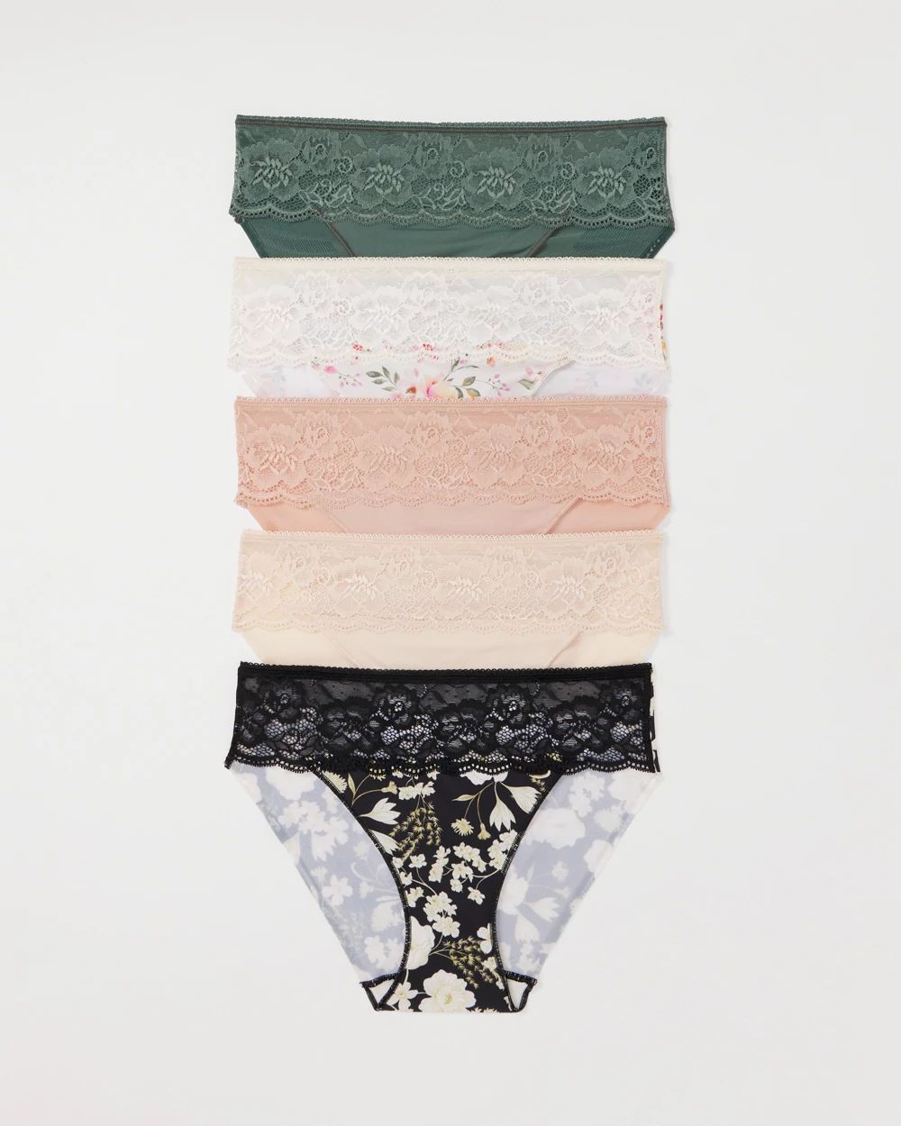 Vanishing Edge Hipster Panty with Lace 5 Pack