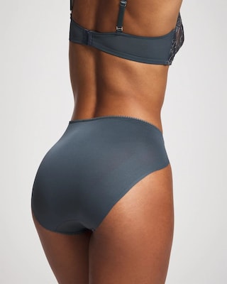High-Leg Brief Panty with Sensuous Lace click to view larger image.