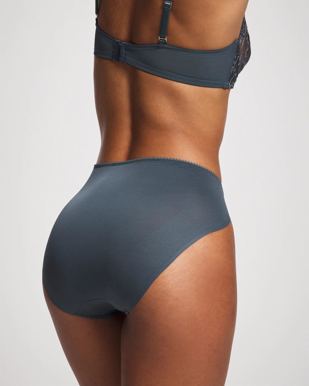High-Leg Brief Panty with Sensuous Lace click to view larger image.