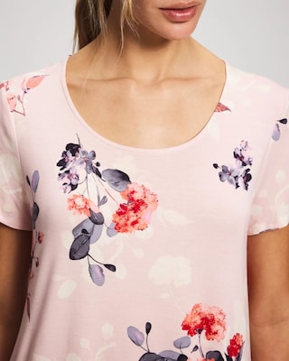 Short Sleeve Scoop Neck Sleepshirt click to view larger image.