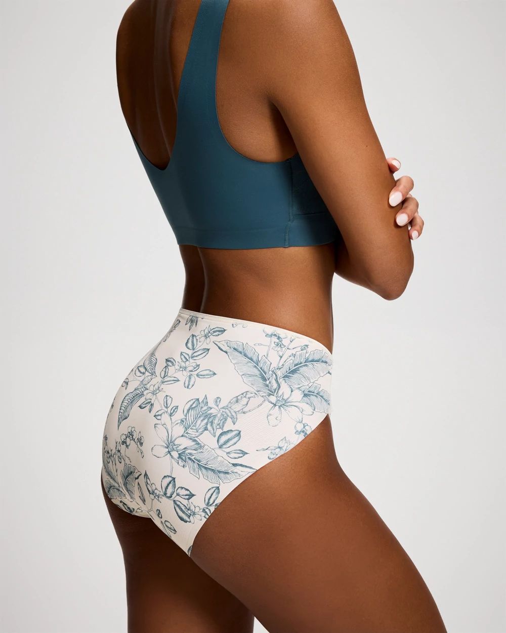High-Leg Brief Panty with Lace click to view larger image.
