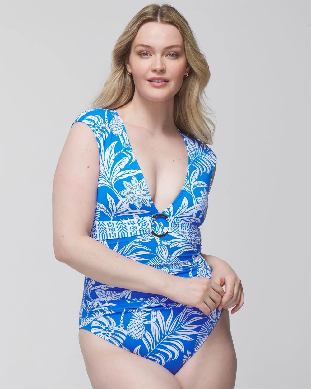 A Pace In The Sun Cap-Sleeve One-Piece