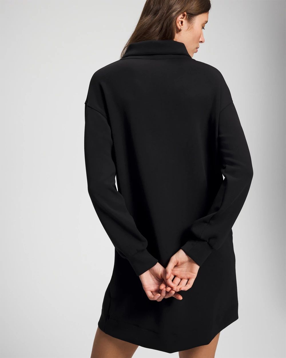Modern Modal Quarter Zip Sweatshirt Dress