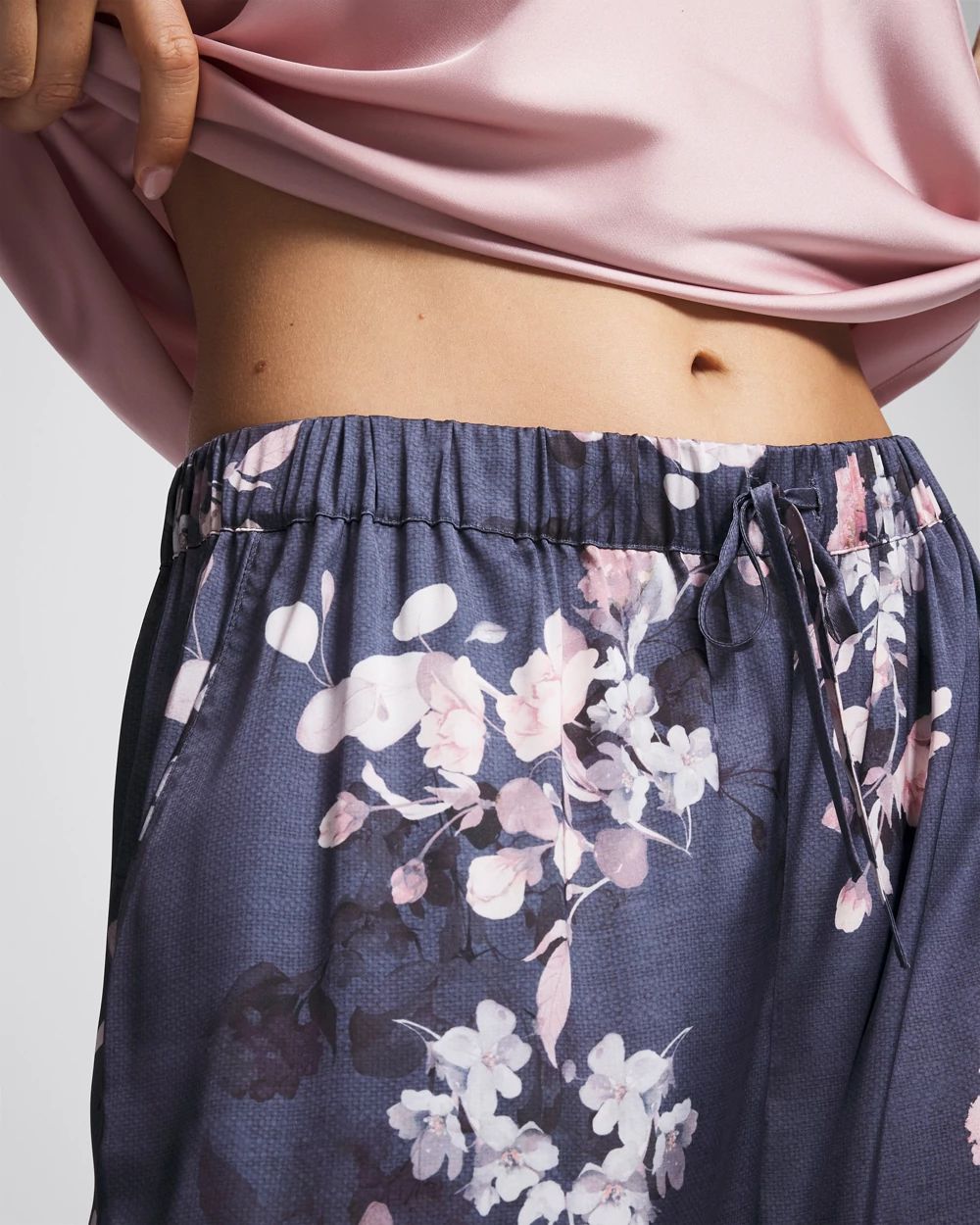 Satin Piped Pajama Pant