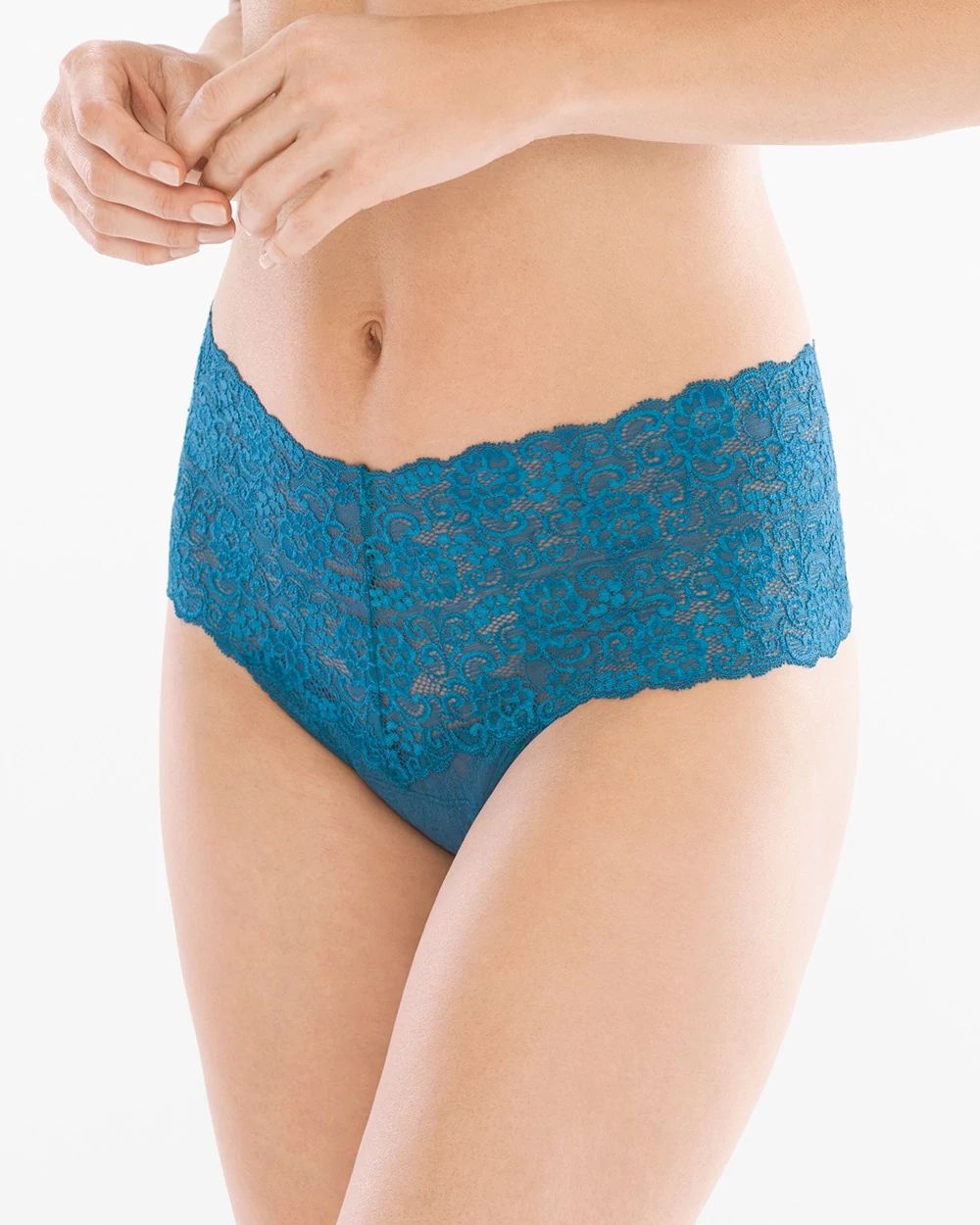 Allover Lace Retro Thong