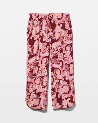 Piped Crop Pajama Pants click to view larger image.