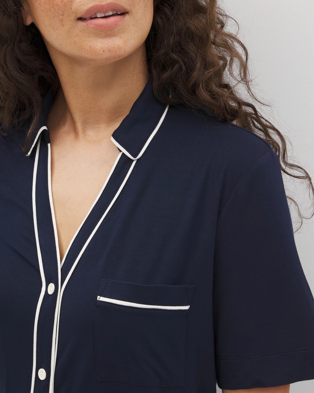 Button-Front Sleepshirt