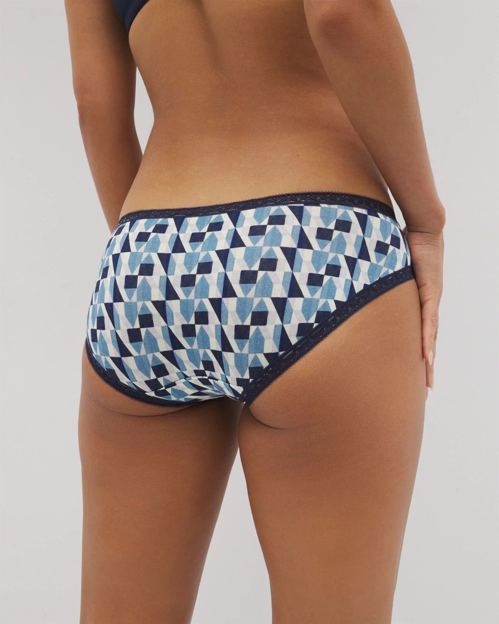Cotton Hipster Panty with Lace Trim