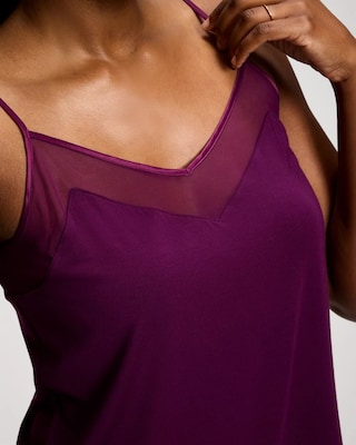 Mesh Trim Pajama Cami click to view larger image.