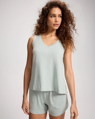Scoop Neck Relaxed Fit Pajama Tank