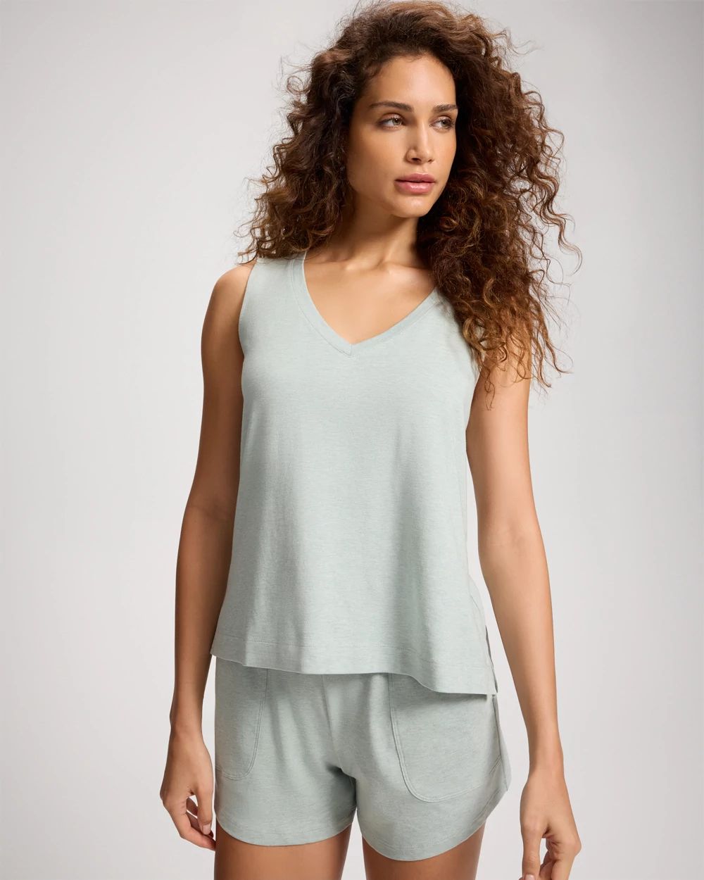 Most Loved Cotton V-Neck Relaxed Fit Pajama Tank