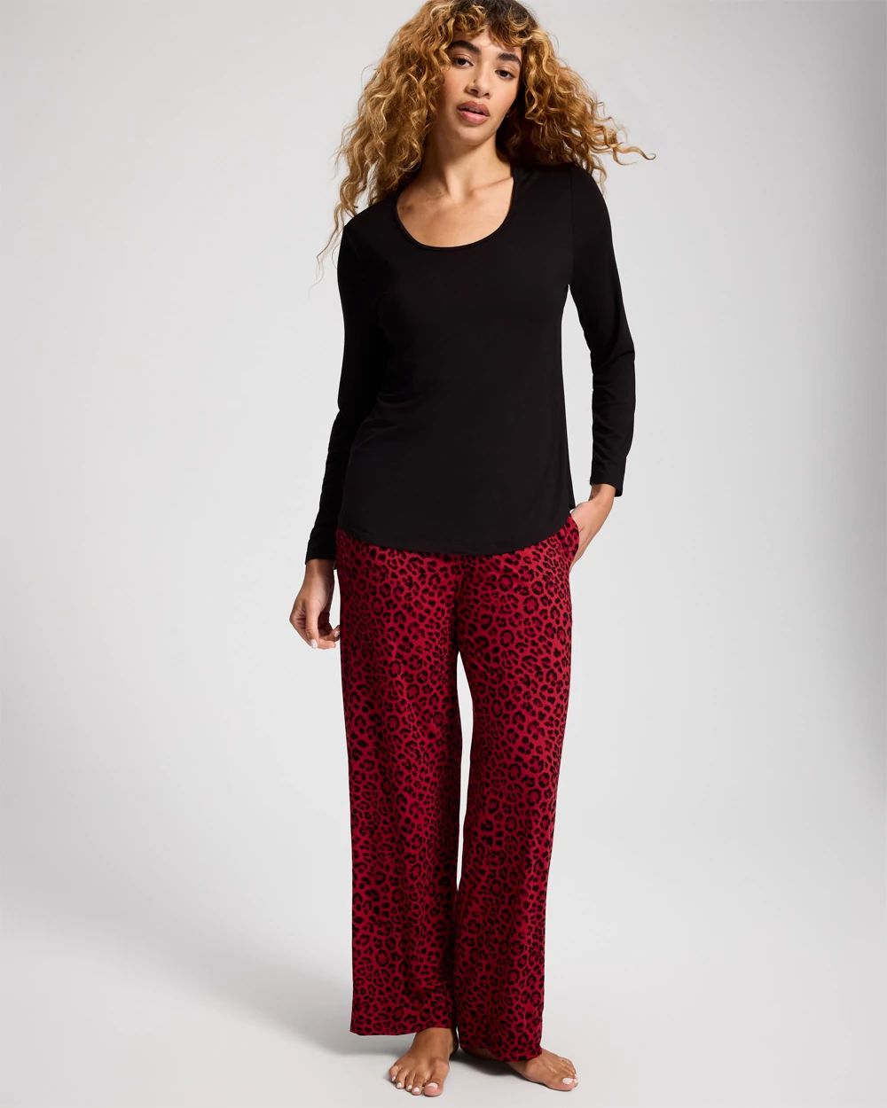 Cool Nights Packaged Long-Sleeve Pant Pajama Set