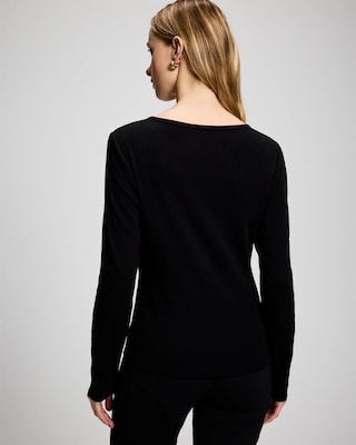 Cotton-Blend Long Sleeve Tee click to view larger image.