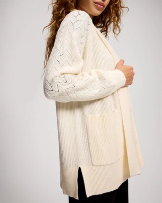Pointelle Long Sleeve Wrap click to view larger image.