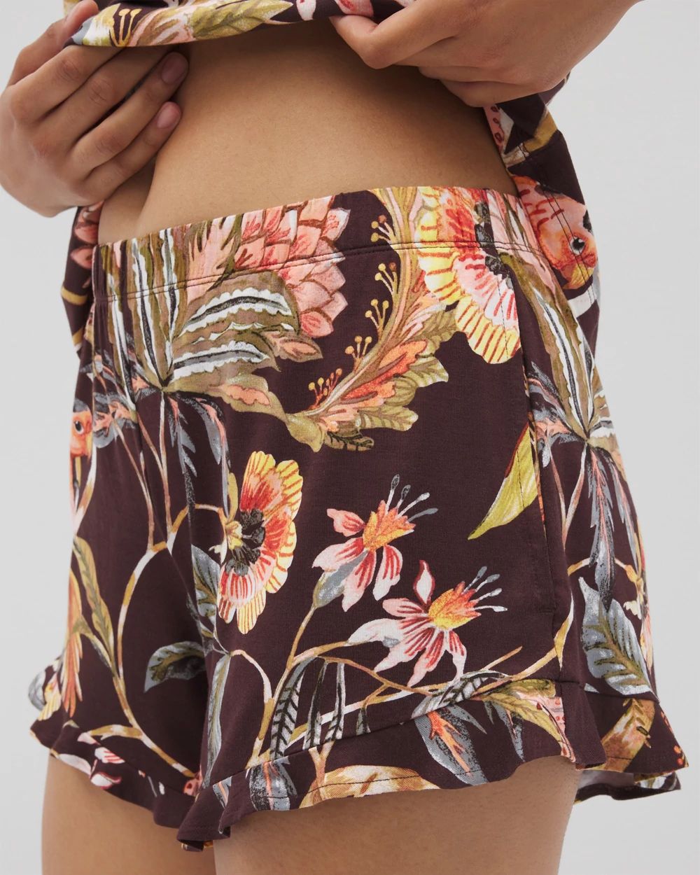 Ruffle Pajama Shorts click to view larger image.