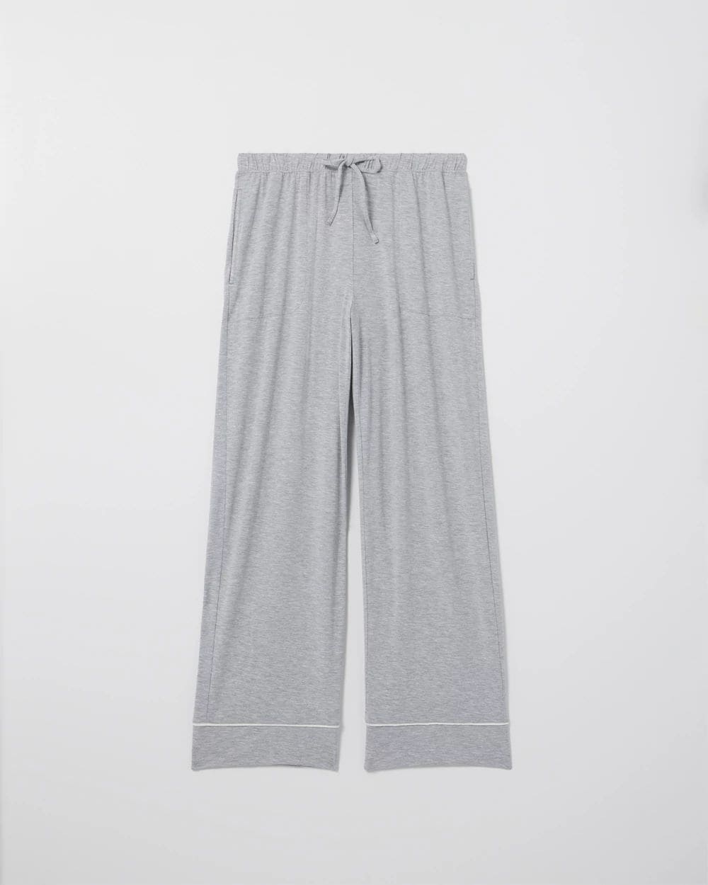 Cool Nights Solid Piped Pajama Pants
