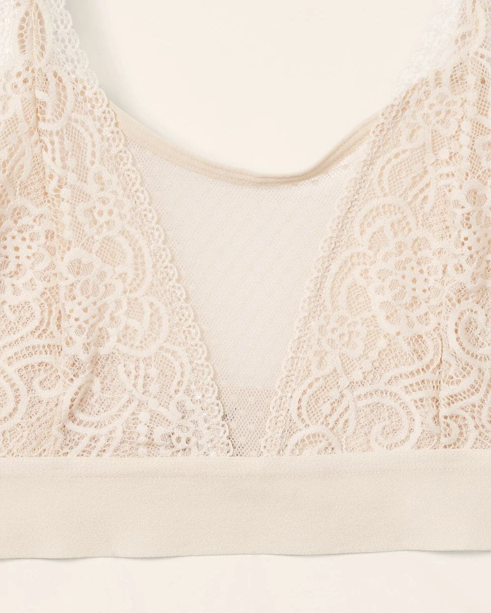 Wireless Pocketed Cupless Lace Bralette click to view larger image.