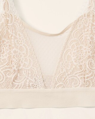 Wireless Pocketed Cupless Lace Bralette click to view larger image.