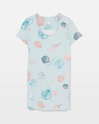 Short Sleeve Scoop Neck Sleepshirt click to view larger image.
